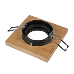 Deckeneinbaulampe Tobby, 10 x 10 cm, 3er-Set Eichenholz GU10