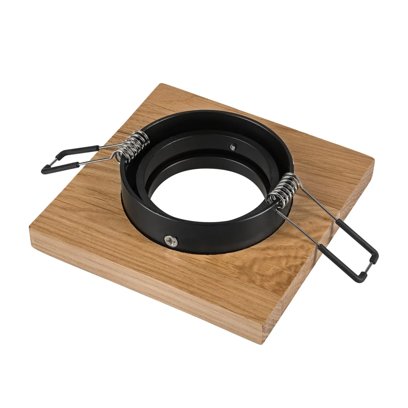 Deckeneinbaulampe Tobby, 10 x 10 cm, 3er-Set Eichenholz GU10