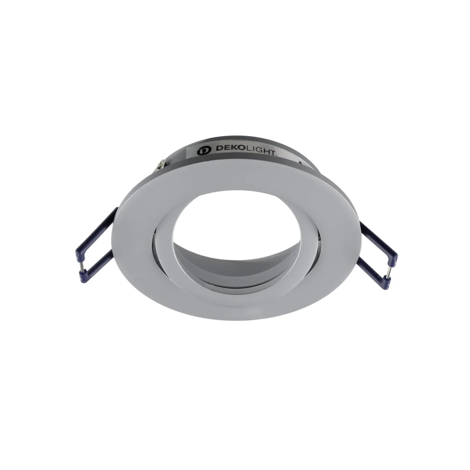 Deckeneinbauleuchte Samsola, aluminiumfarben, Ø 8 cm, Metall