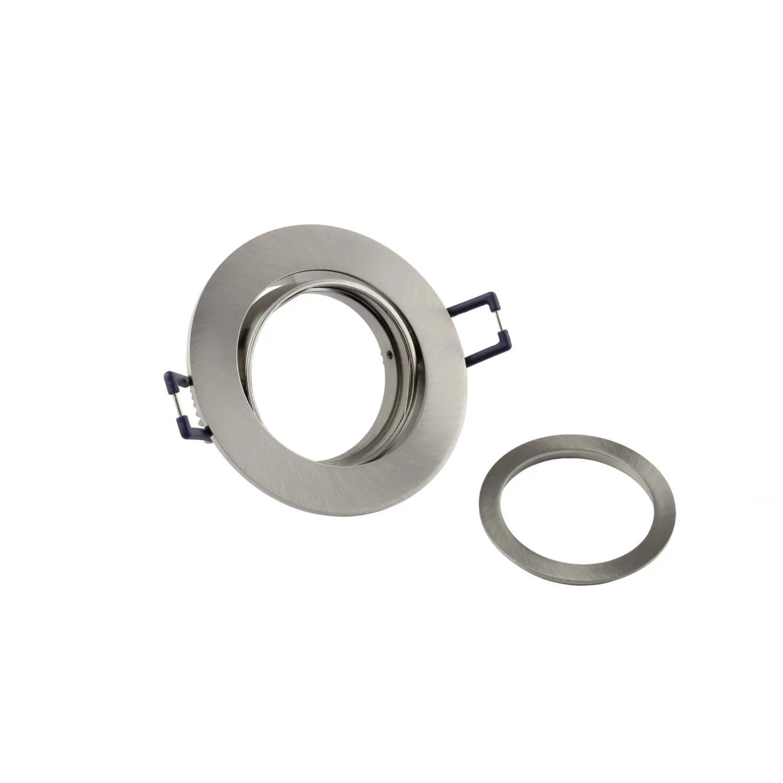 Deckeneinbauleuchte Samsola, silber gebürstet, Ø 8 cm Metall