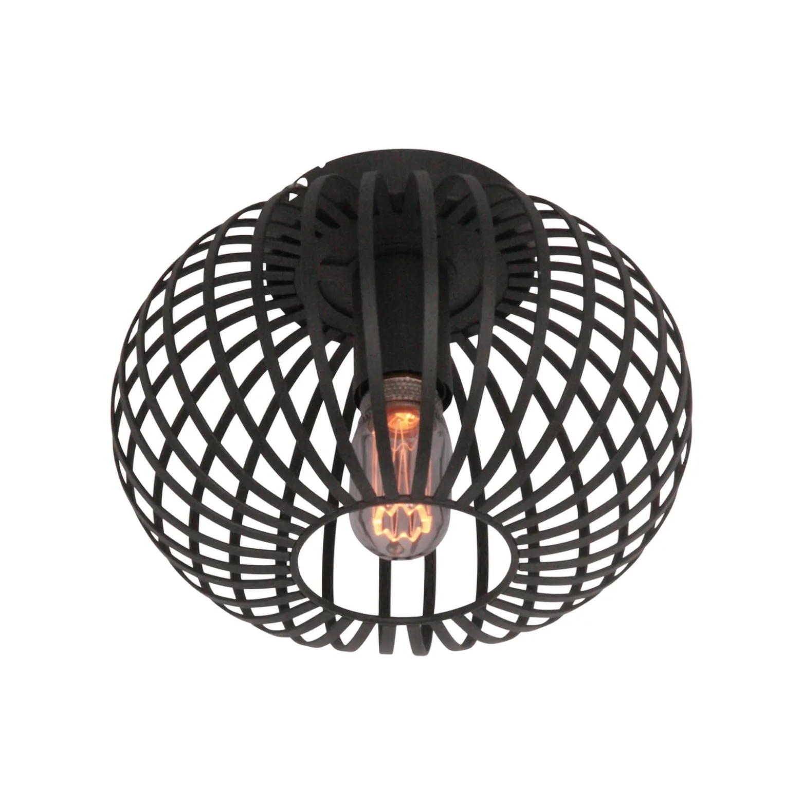 Deckenlampe Aglio, Ø 25 cm, schwarz, Metall