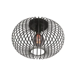 Deckenlampe Aglio, Ø 33 cm, schwarz, Metall