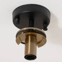 Deckenlampe Atmaca 10205 gold antik/schwarz Glas klar Ø 15cm