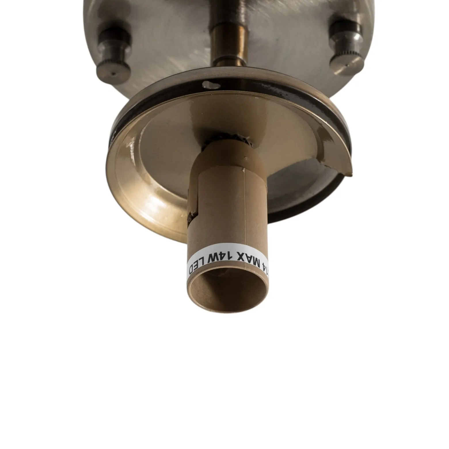 Deckenlampe Atmaca 10220, goldfarben antik, Opalglas Ø 15 cm