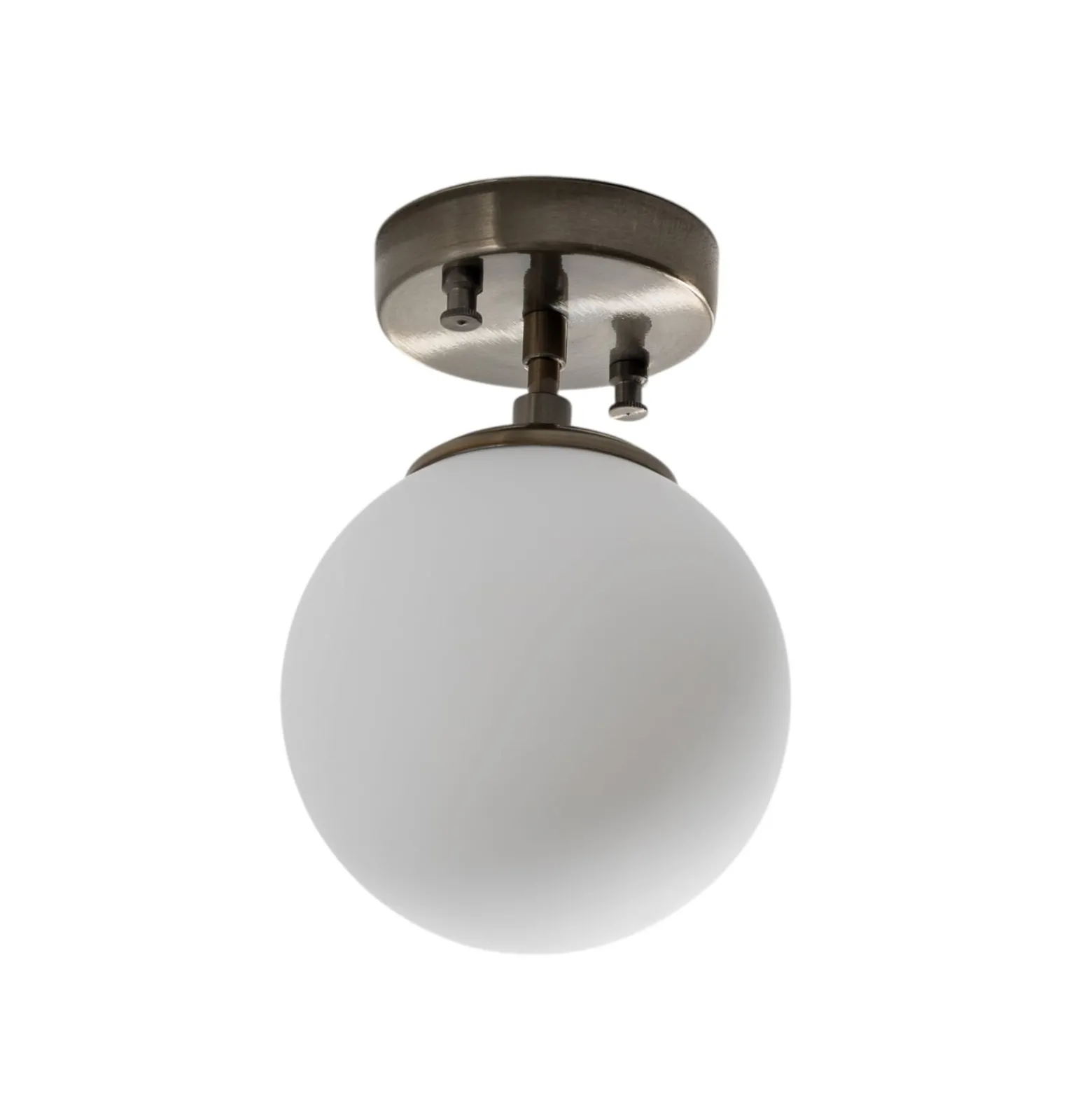 Deckenlampe Atmaca 10220, goldfarben antik, Opalglas Ø 15 cm