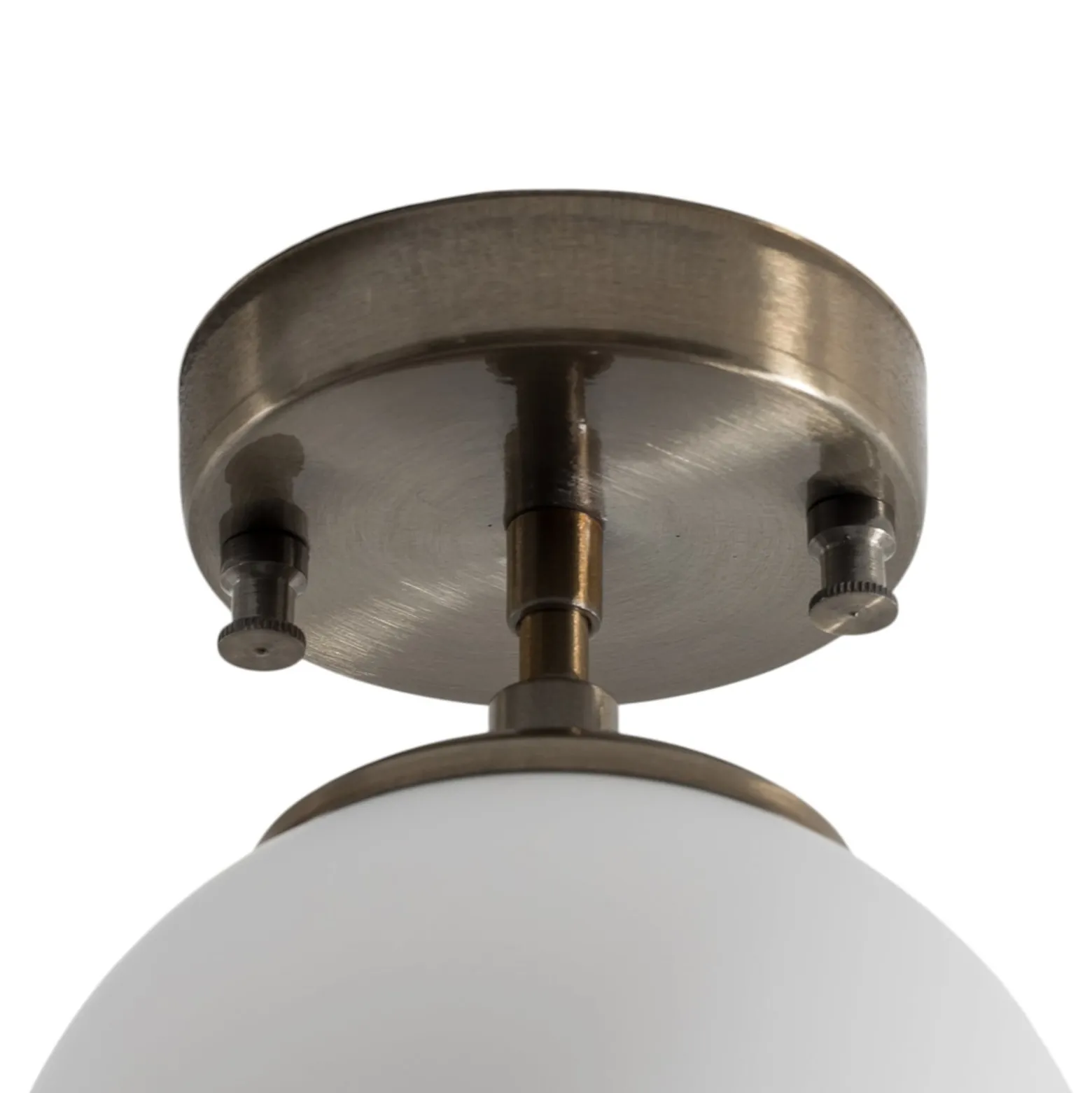 Deckenlampe Atmaca 10220, goldfarben antik, Opalglas Ø 15 cm