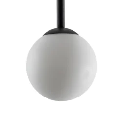 Deckenlampe Atria, opal/schwarz, Höhe 76 cm, Metall, 2-flg.