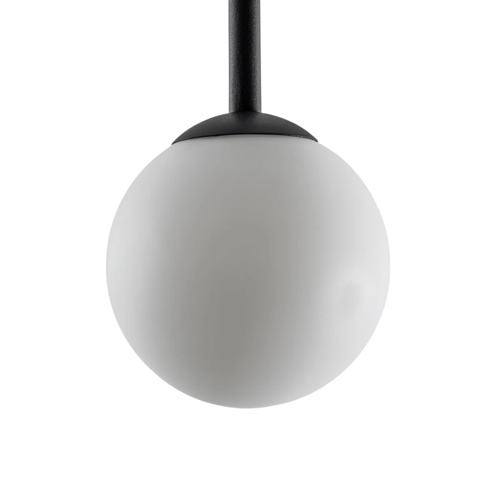 Deckenlampe Atria, opal/schwarz, Höhe 76 cm, Metall, 2-flg.