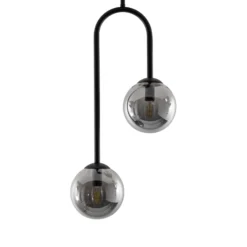 Deckenlampe Atria, rauchgrau/schwarz, Höhe 76 cm, 2-flg.
