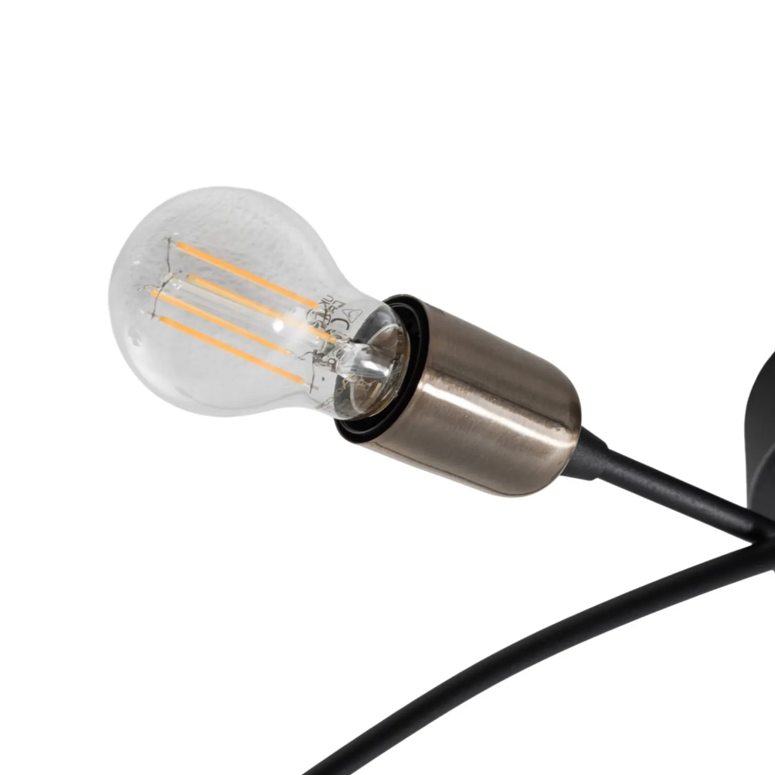 Deckenlampe Banana, schwarz, Metall, 67 cm, 6-flammig, E27