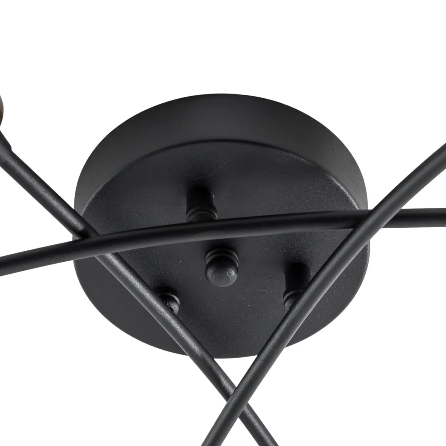 Deckenlampe Banana, schwarz, Metall, 67 cm, 6-flammig, E27