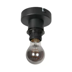 Deckenlampe Bloeba, Ø 30 cm schwarz/bernsteinfarben, Glas