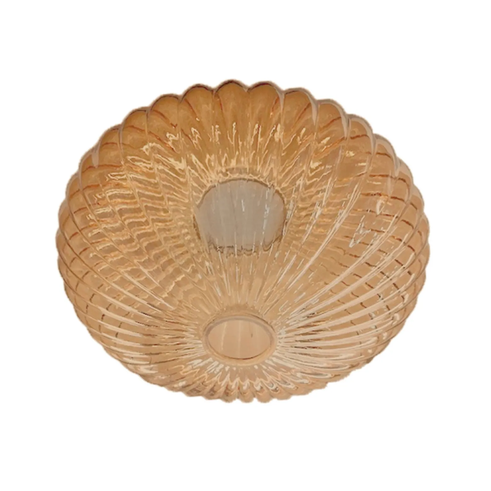 Deckenlampe Bloeba, Ø 30 cm schwarz/bernsteinfarben, Glas