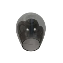 Deckenlampe Bloeba, schwarz/rauchgrau, Ø 15 cm, Glas Tropfen