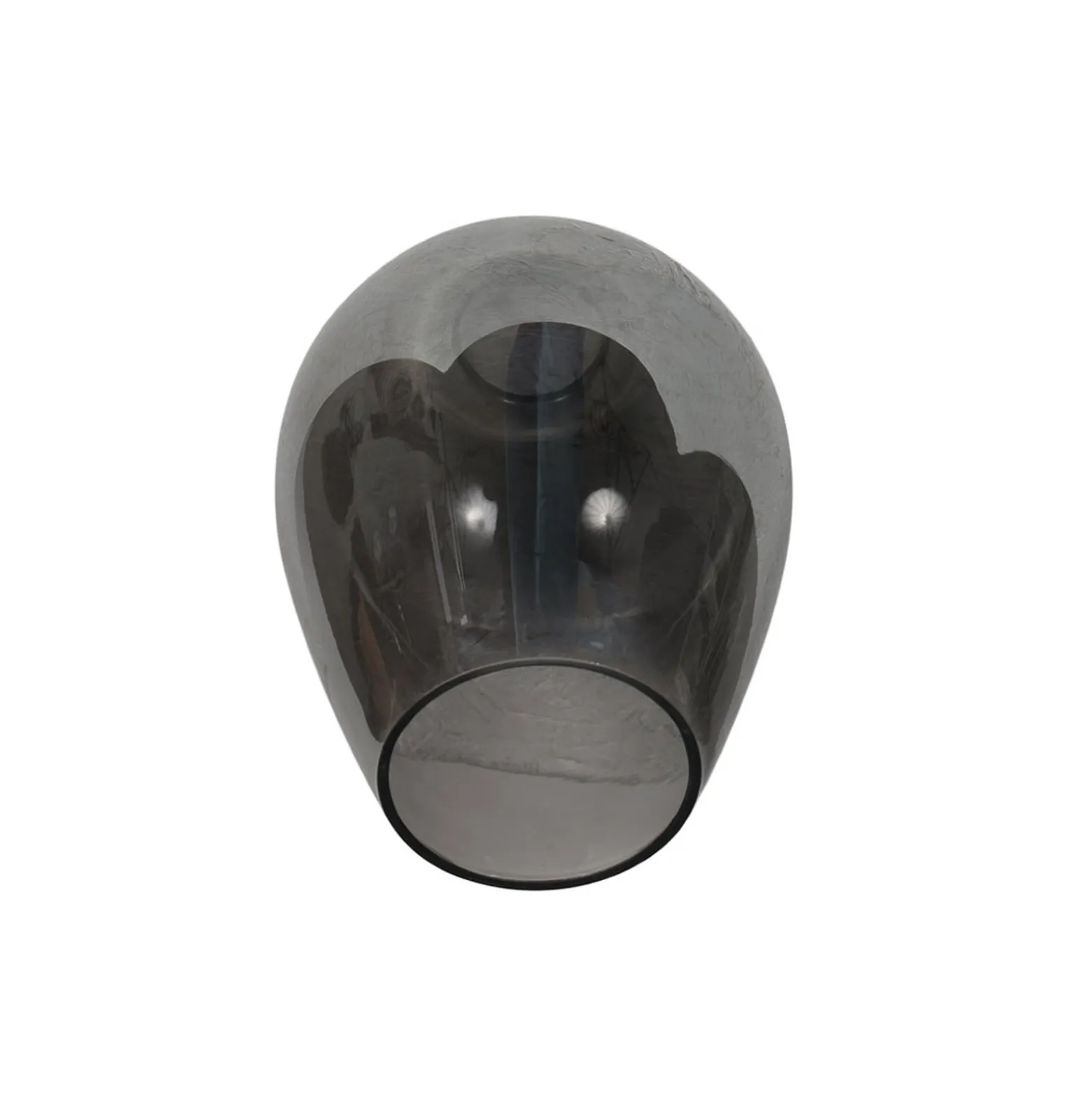 Deckenlampe Bloeba, schwarz/rauchgrau, Ø 15 cm, Glas Tropfen