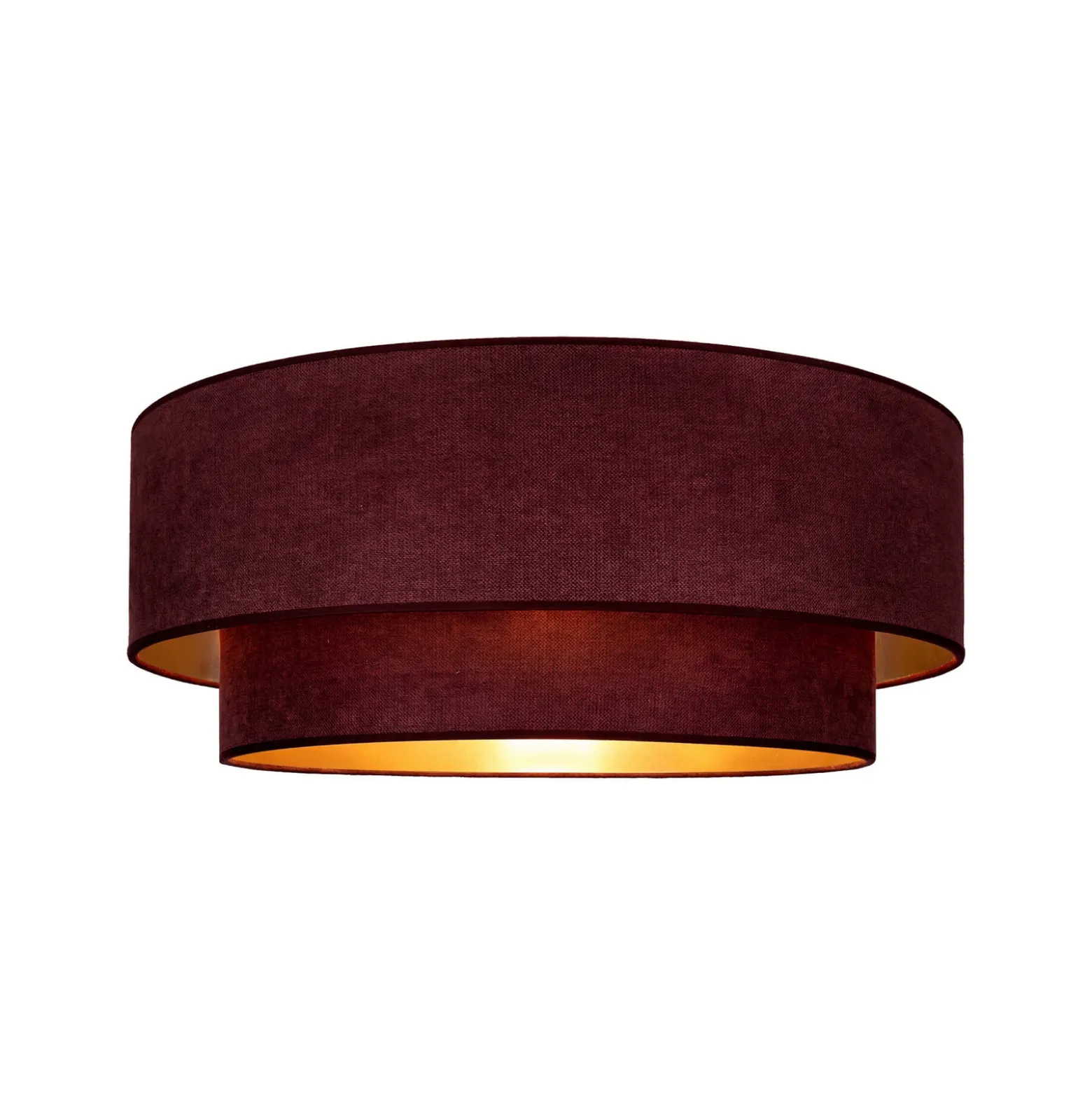 Deckenlampe Boho, dunkelrot/gold, Ø 60 cm, Textil, E27