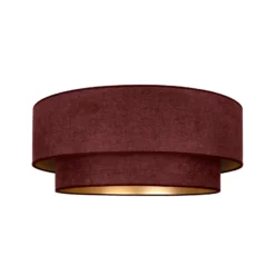 Deckenlampe Boho, dunkelrot/gold, Ø 60 cm, Textil, E27