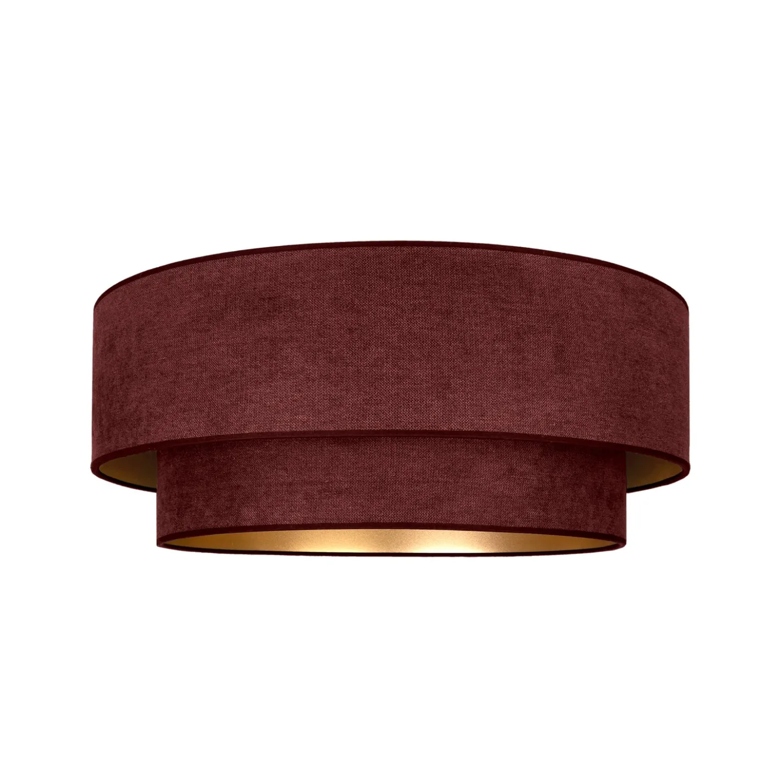 Deckenlampe Boho, dunkelrot/gold, Ø 60 cm, Textil, E27