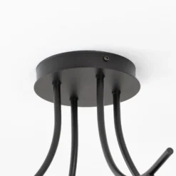 Deckenlampe Boston, schwarz/opal, 4-flammig