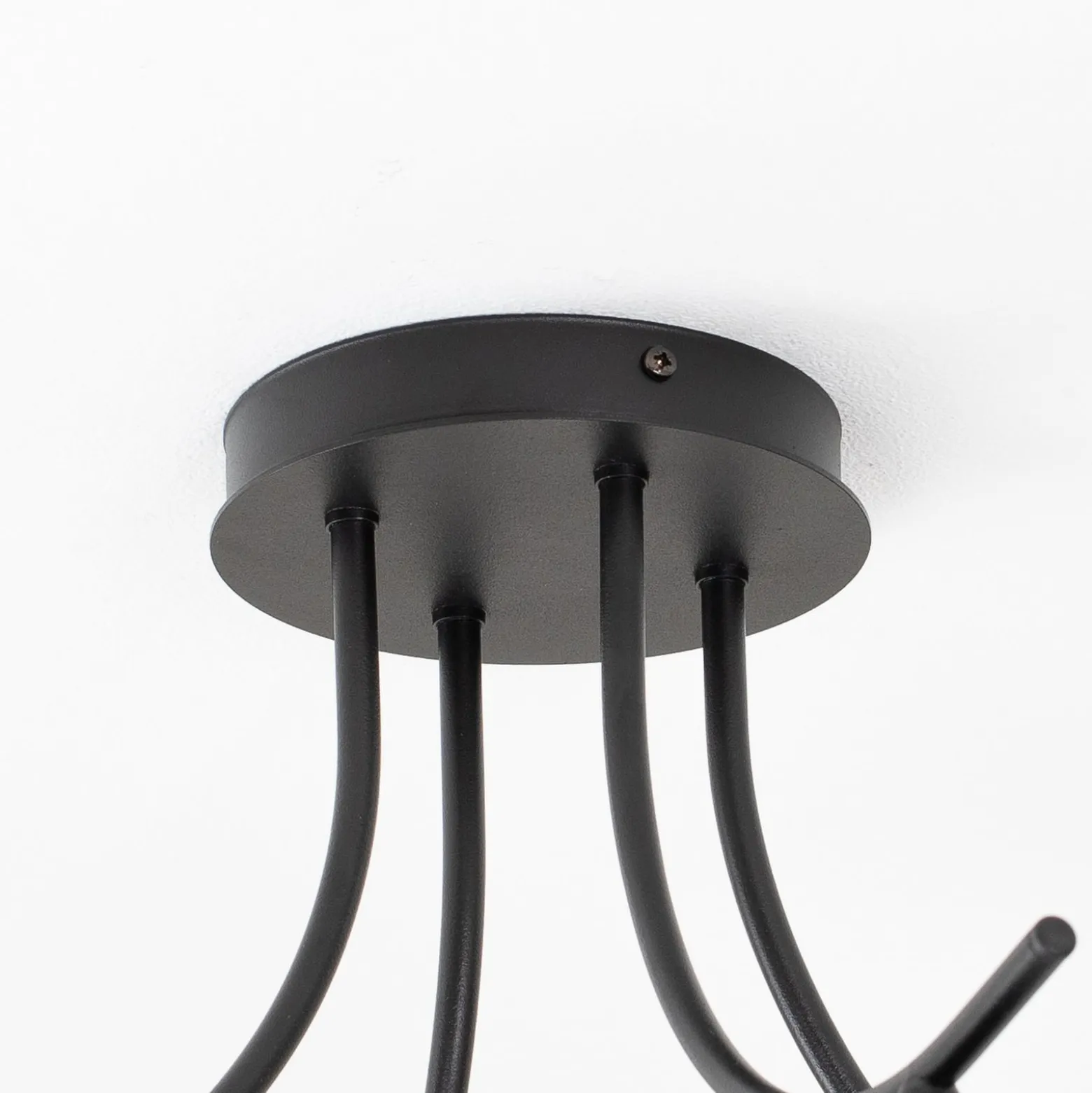 Deckenlampe Boston, schwarz/opal, 4-flammig