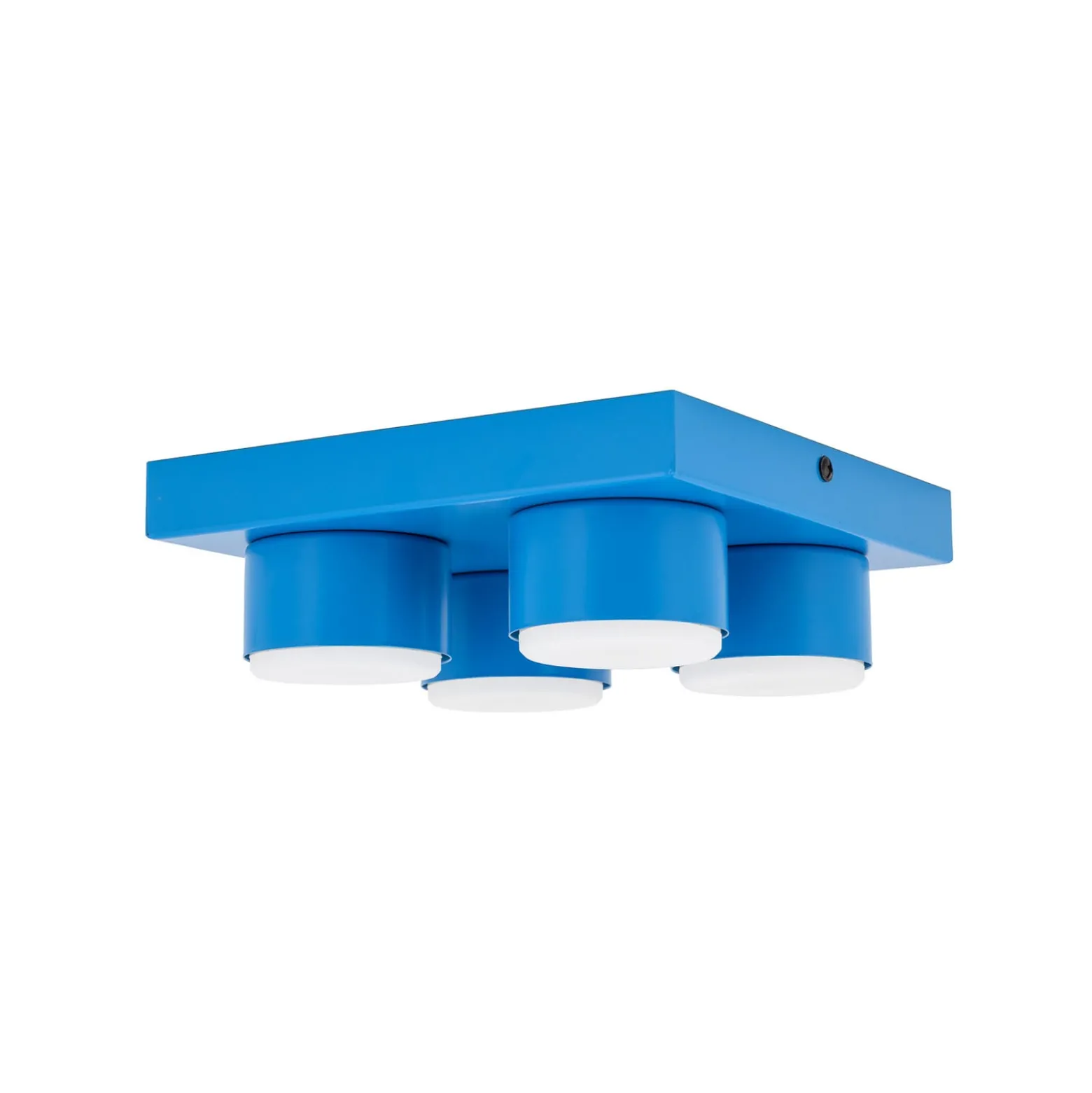 Deckenlampe Brix, blau, 23 cm lang, 4-flammig, GX53
