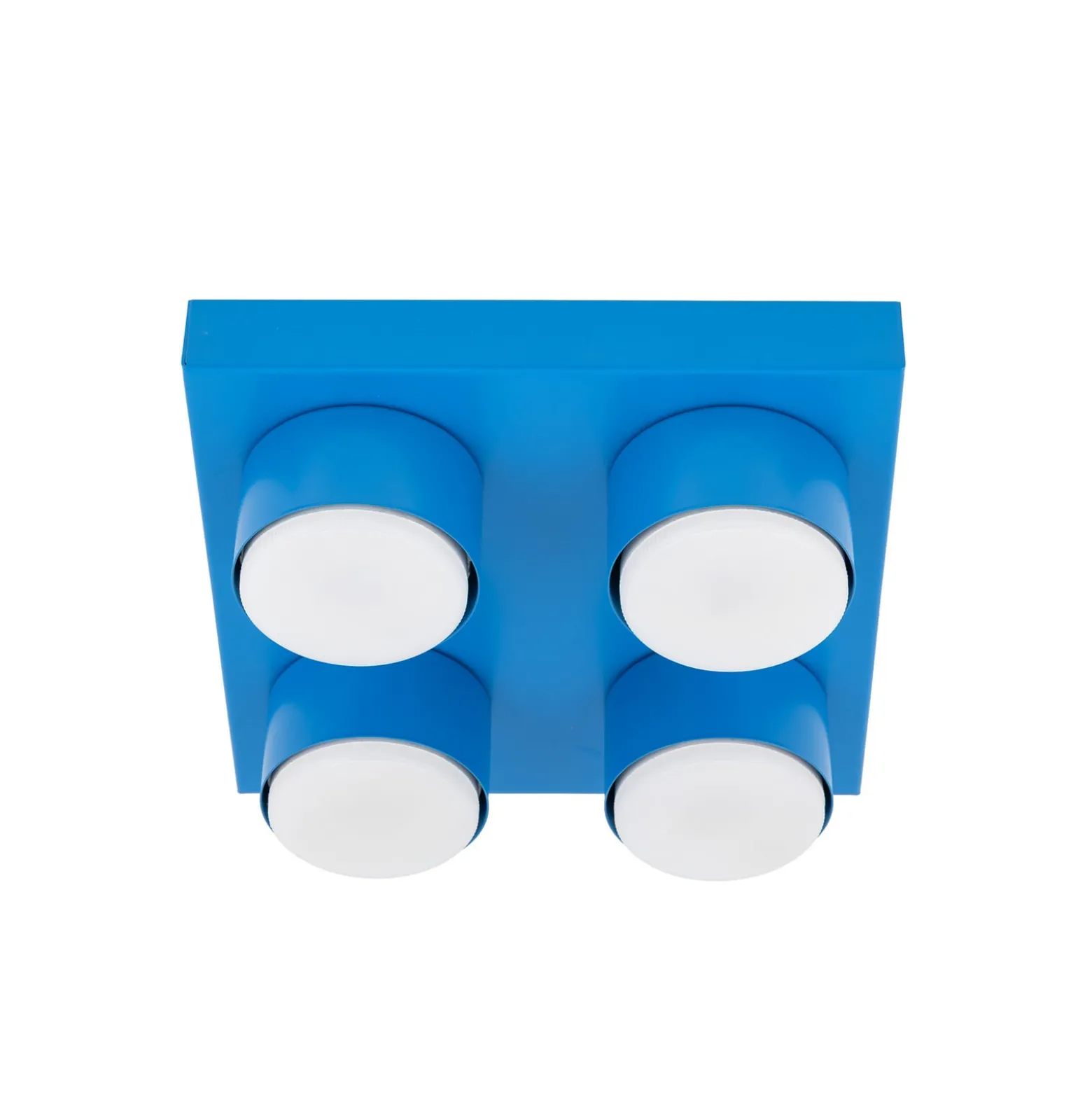Deckenlampe Brix, blau, 23 cm lang, 4-flammig, GX53
