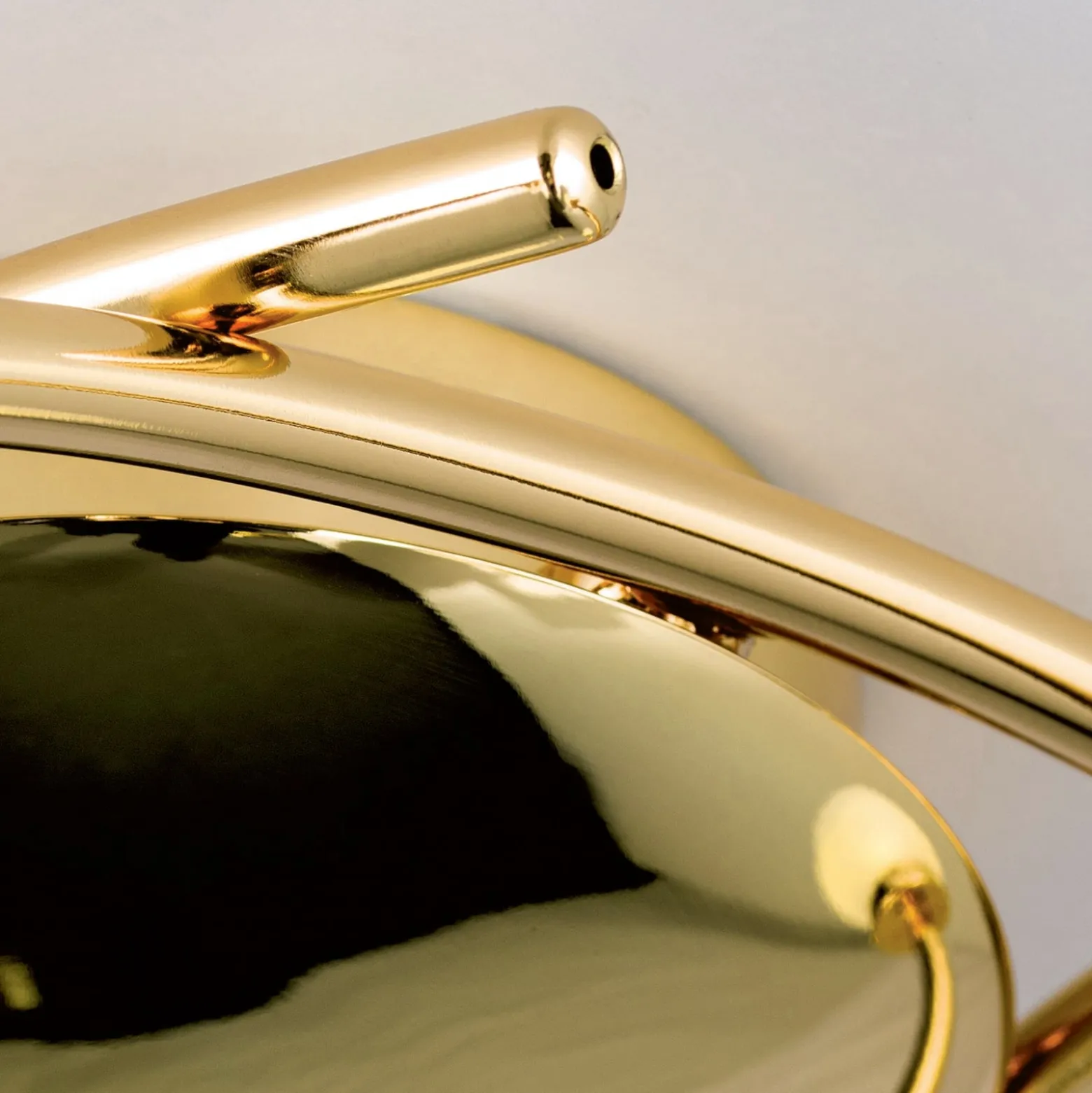 Deckenlampe CARLA, messingfarben, Ø 60 cm Metall/Glas 5-flg.