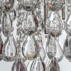 Deckenlampe Celeste mit K9-Kristallen, Ø75cm chrom