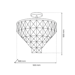 Deckenlampe Chelsea Metall chromfarben Glaskristalle Ø 50 cm
