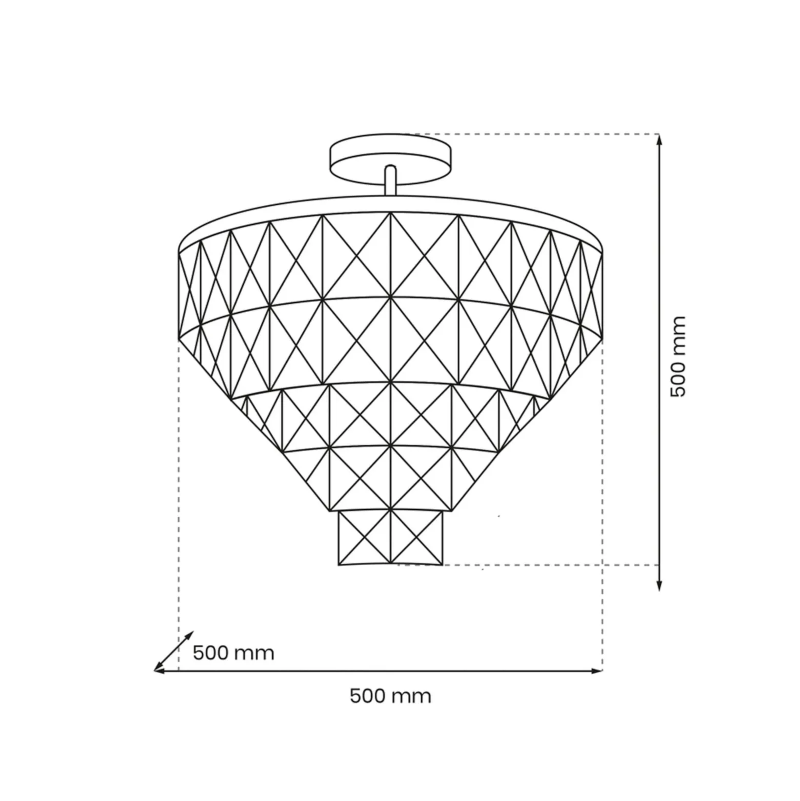 Deckenlampe Chelsea Metall chromfarben Glaskristalle Ø 50 cm