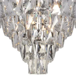 Deckenlampe Chelsea Metall chromfarben Glaskristalle Ø 50 cm