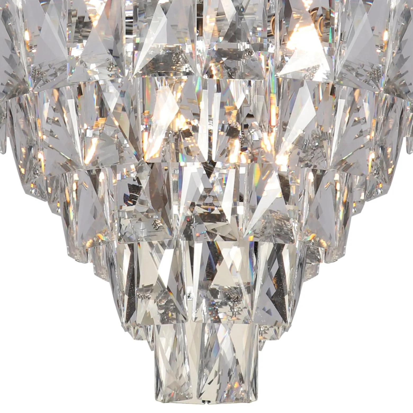 Deckenlampe Chelsea Metall chromfarben Glaskristalle Ø 50 cm