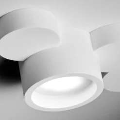 Deckenlampe Chio, weiß, Gips, 25 cm lang, GX53