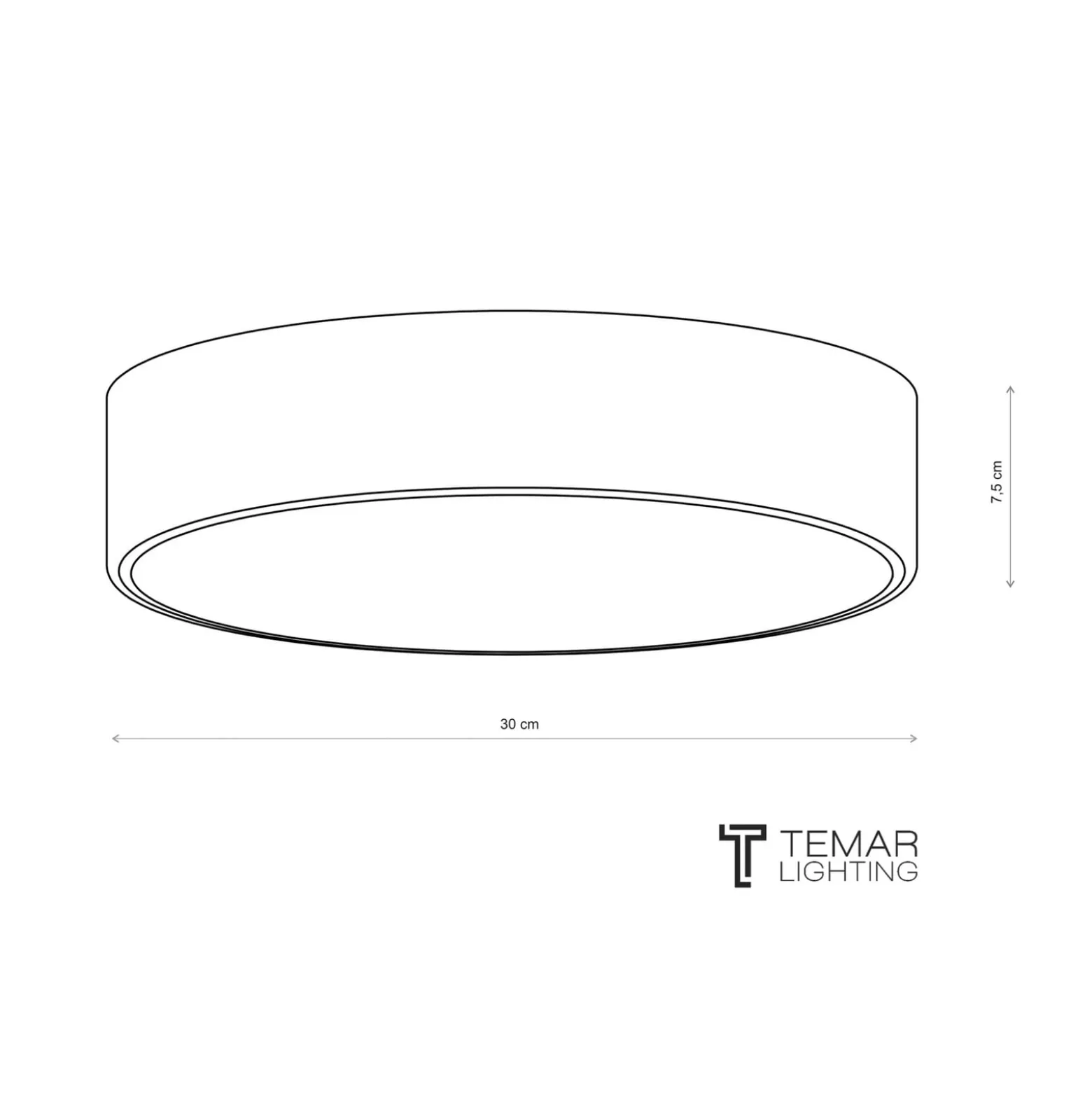 Deckenlampe Cleo 300, Ø 30 cm grau