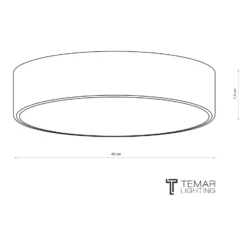 Deckenlampe Cleo 400, grau, Sensor, IP20, Ø 40 cm, Metall