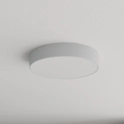 Deckenlampe Cleo 400, grau, Sensor, IP54, Ø 40 cm, Metall