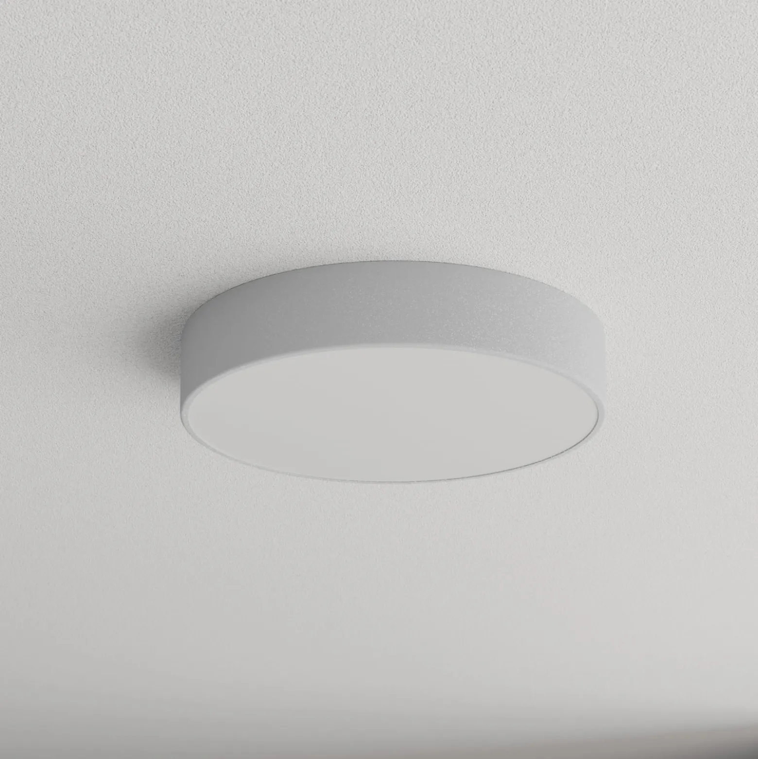 Deckenlampe Cleo 400, grau, Sensor, IP54, Ø 40 cm, Metall