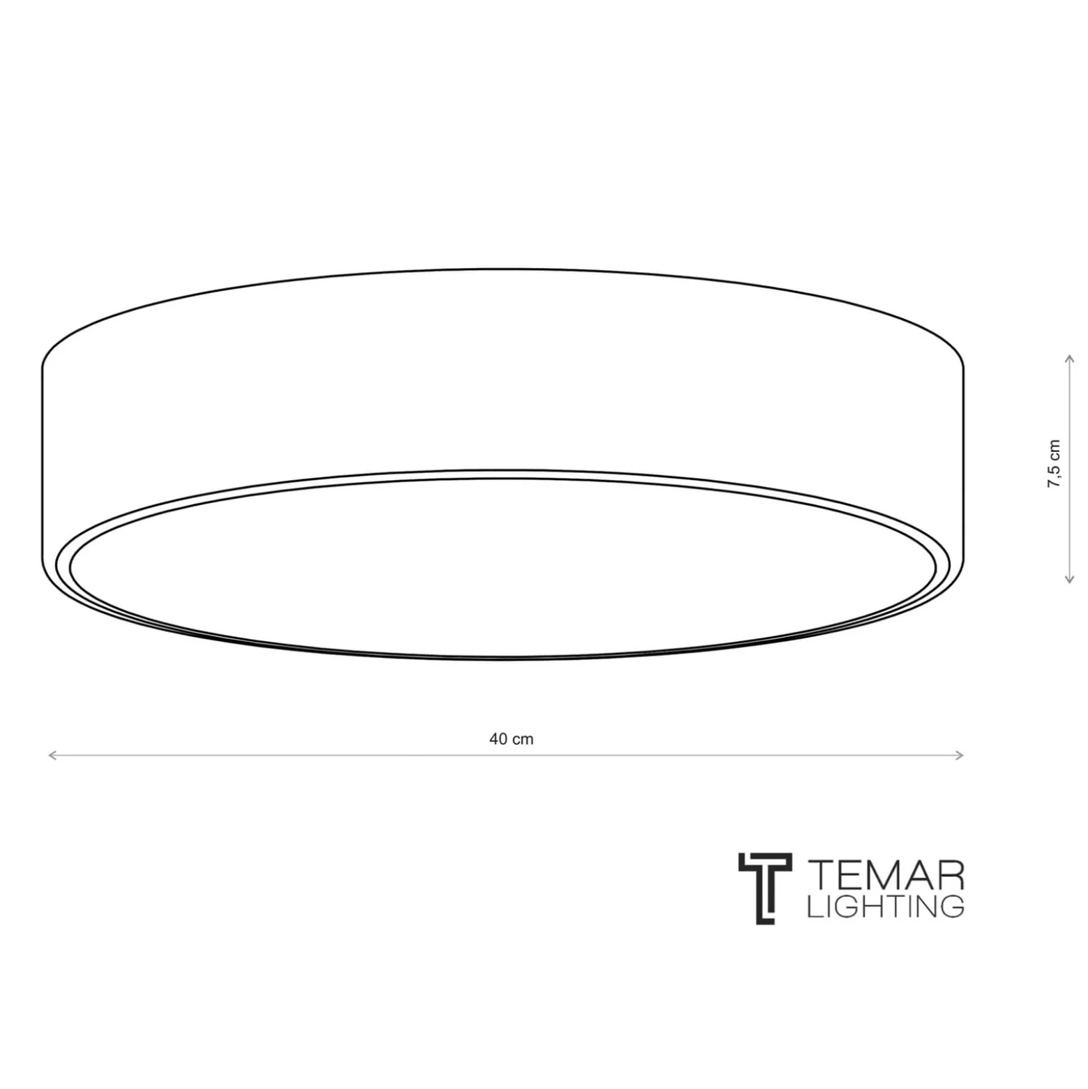 Deckenlampe Cleo 400, grau, Sensor, IP54, Ø 40 cm, Metall