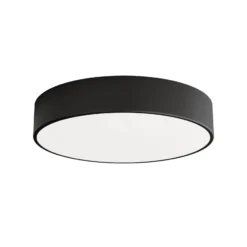 Deckenlampe Cleo 400, schwarz, Sensor, IP20, Ø 40 cm, Metall