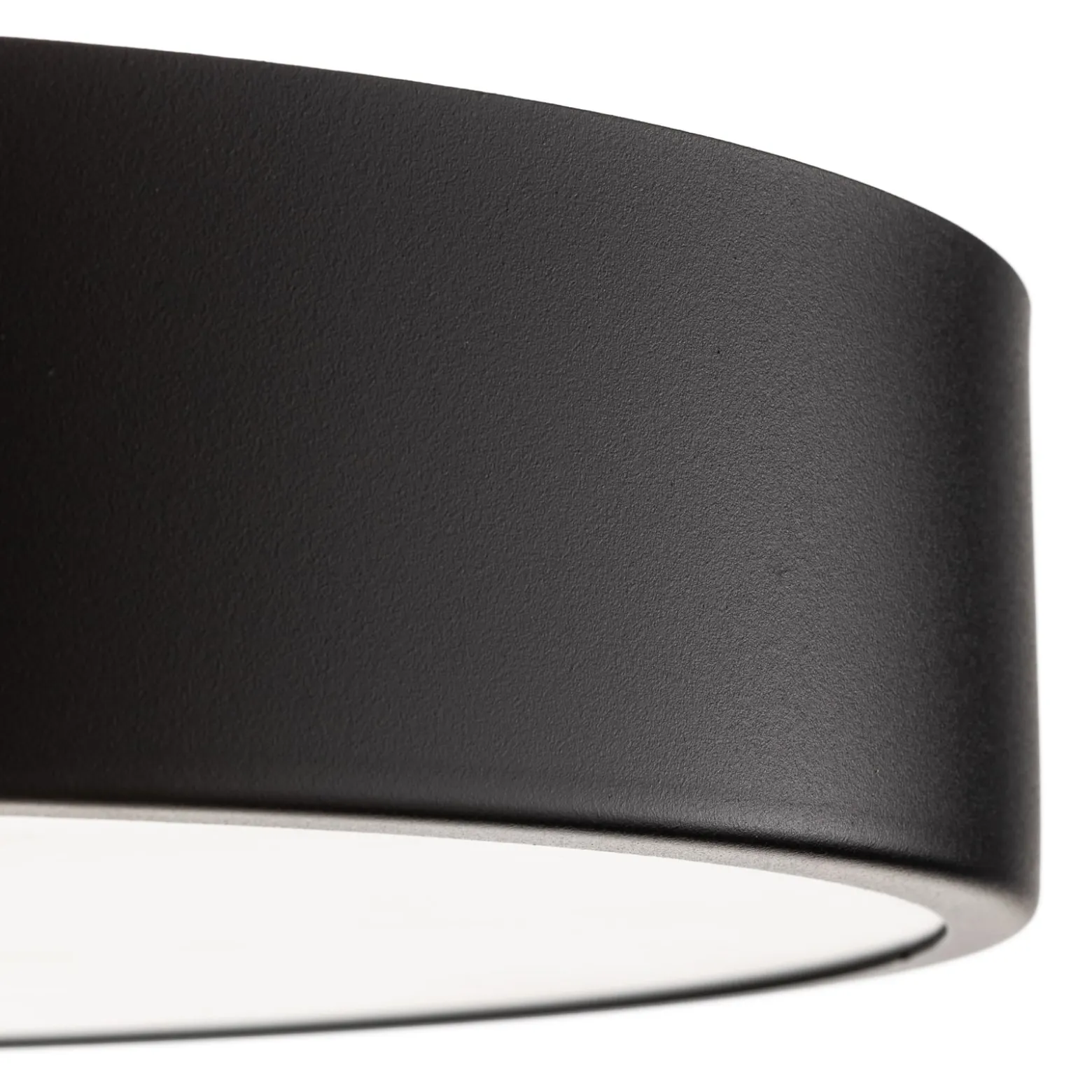 Deckenlampe Cleo 400, schwarz, Sensor, IP20, Ø 40 cm, Metall