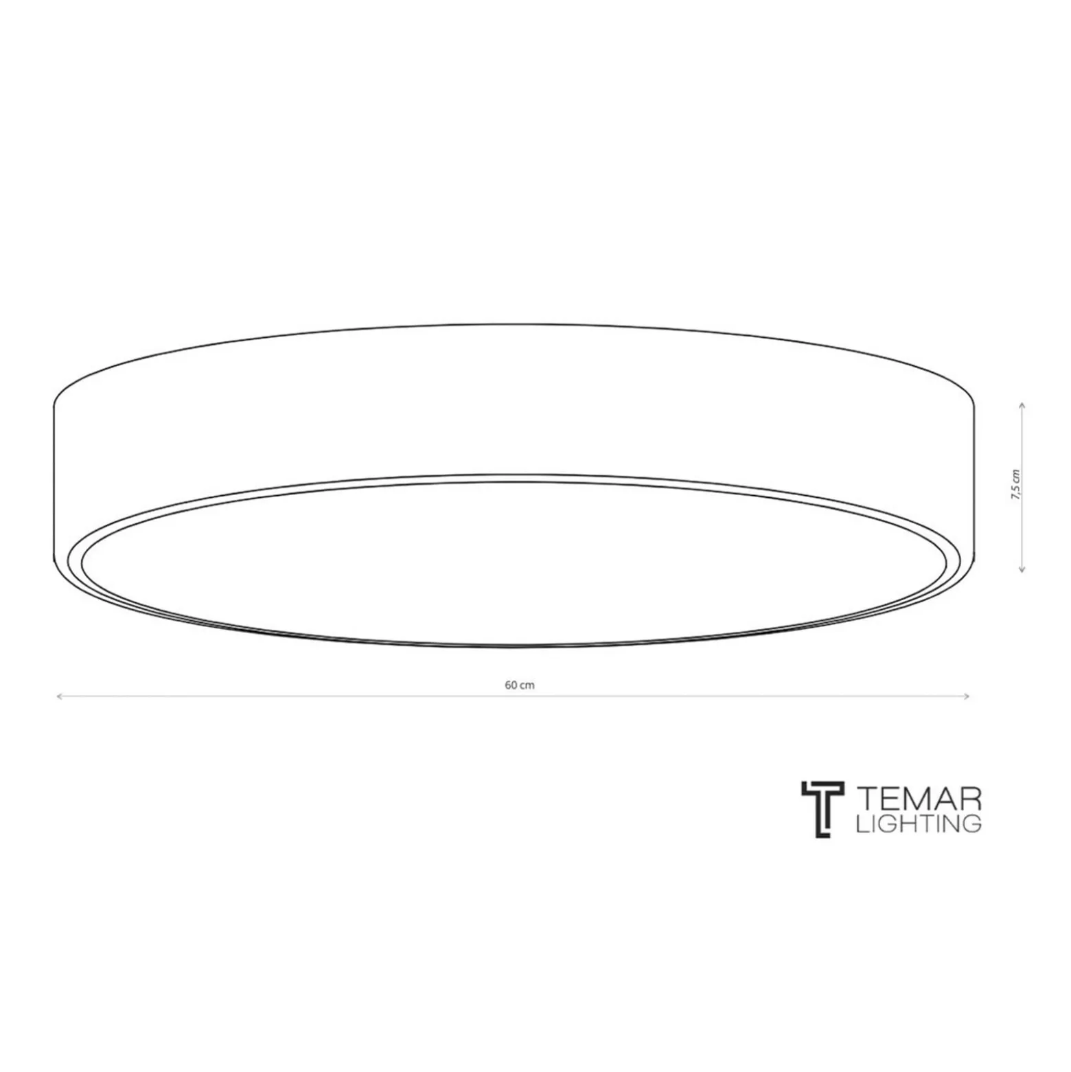 Deckenlampe Cleo 600, weiß, Sensor, IP20, Ø 60 cm, Metall