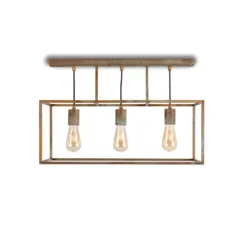 Deckenlampe Cubic³ 3384 dreiflammig messing antik