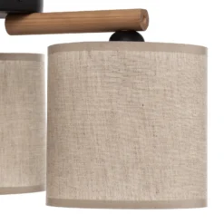 Deckenlampe Deva, Textil, dreiflammig