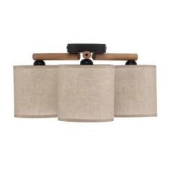 Deckenlampe Deva, Textil, dreiflammig