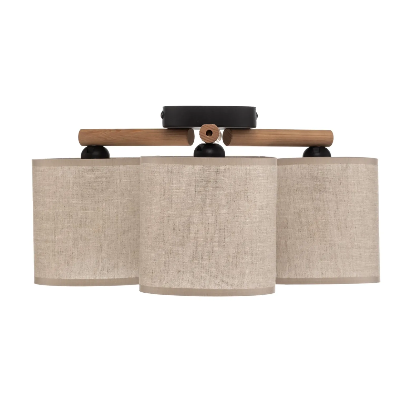 Deckenlampe Deva, Textil, dreiflammig