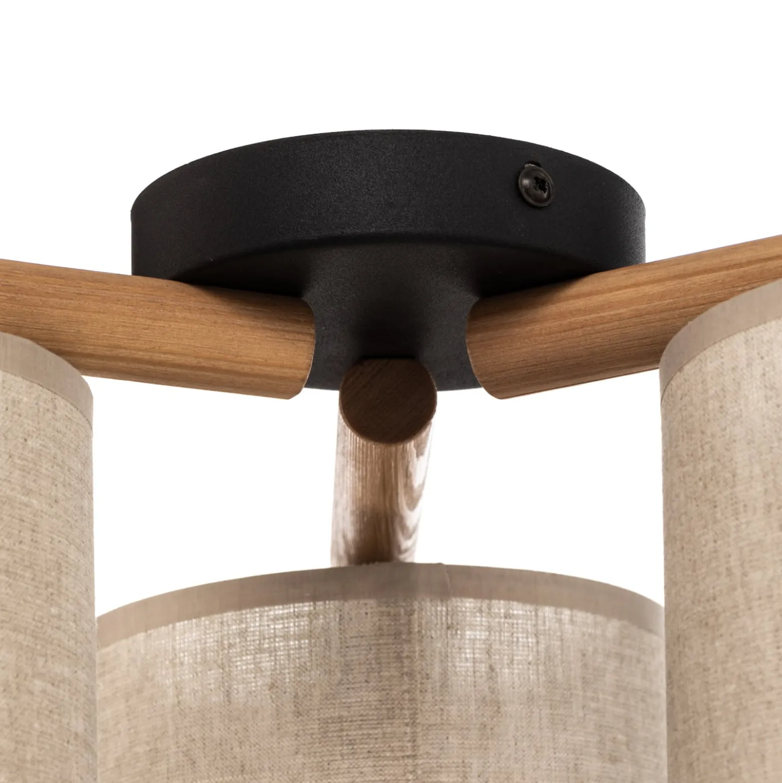 Deckenlampe Deva, Textil, dreiflammig