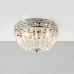 Deckenlampe Etienne Glaskristalle Ø 25cm chrom