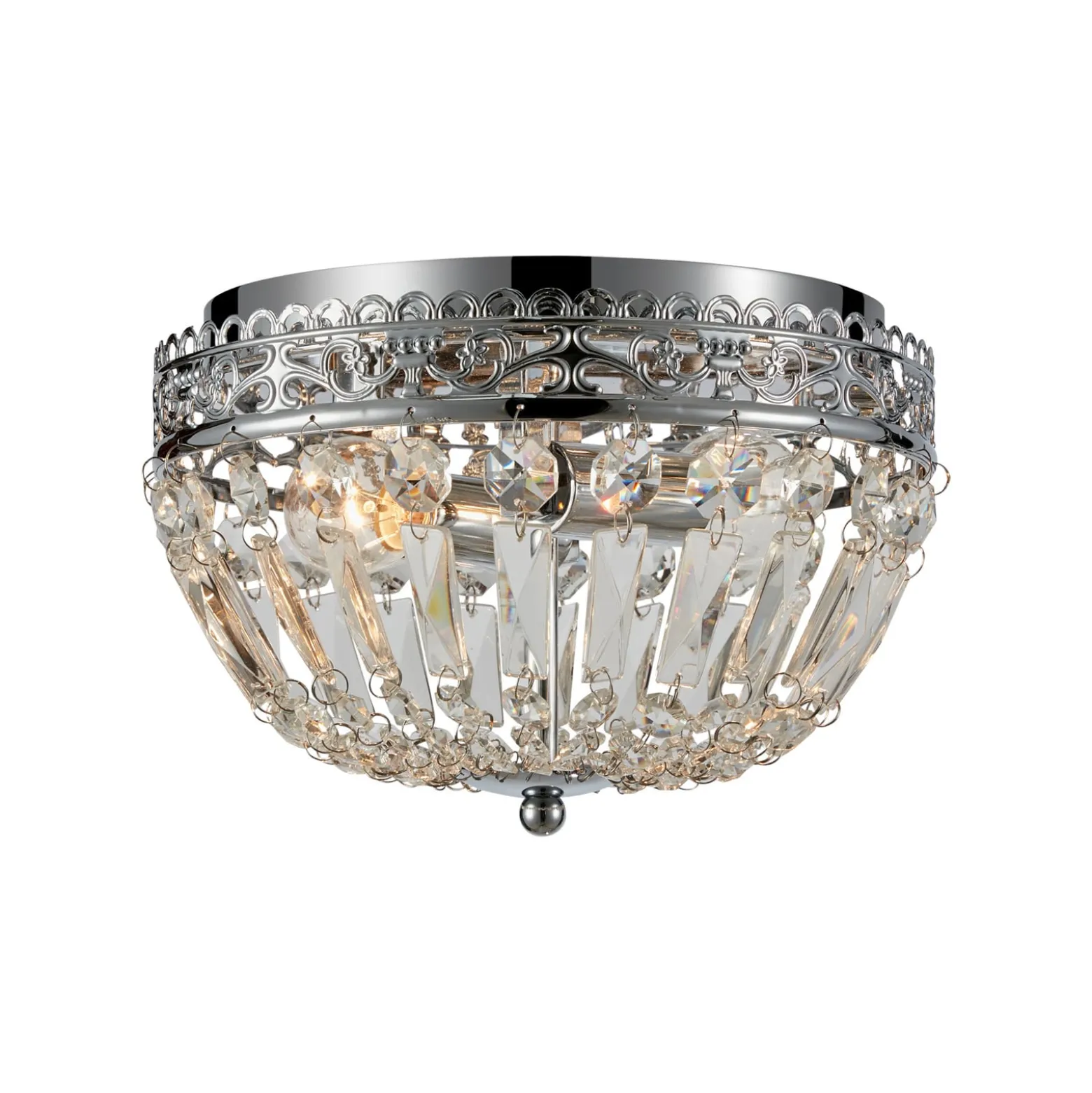 Deckenlampe Etienne Glaskristalle Ø 25cm chrom