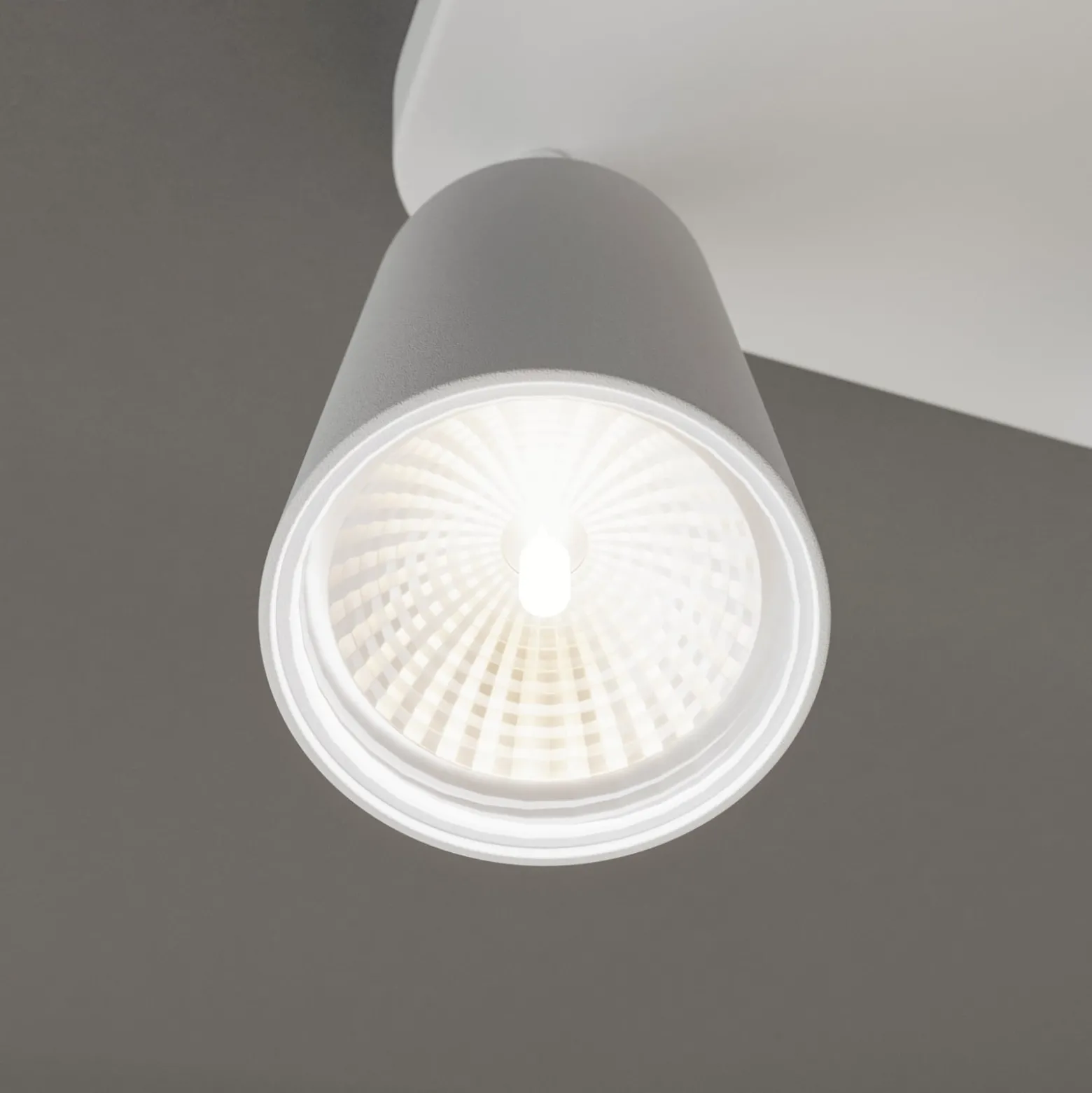 Deckenlampe Eye Spot vierflammig Quadrat, weiß