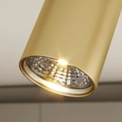 Deckenlampe Eye Spot vierflammig, schwarz/messing